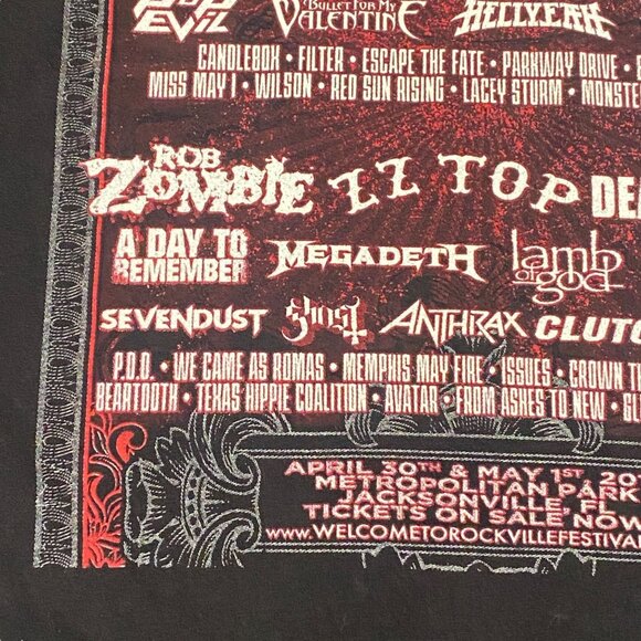 Welcome to Rockville XL Heavy Metal Festival 2016 TShirt Disturbed Zombie 5FDP - Picture 14 of 16